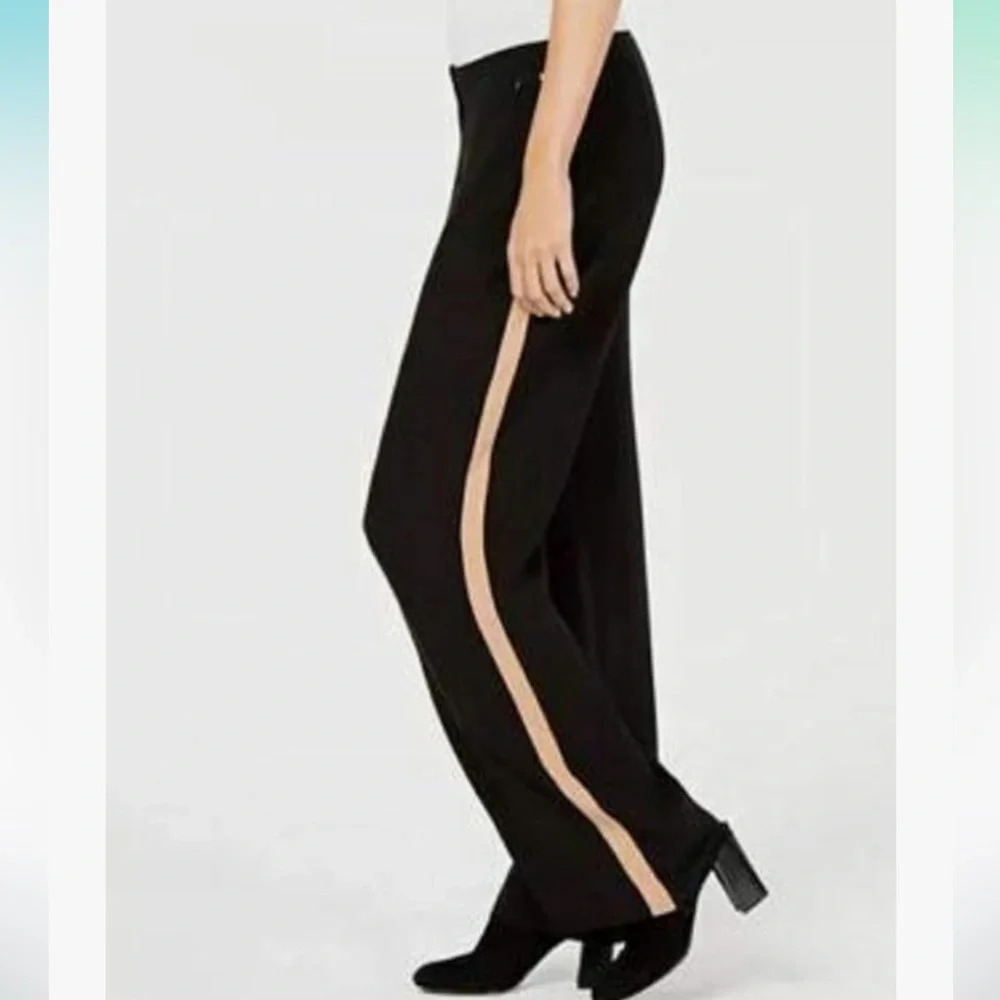 Eileen Fisher Women’s 100% Silk Georgette Black Wide Leg Pants - Picture 11 of 16